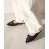 華やかに輝くあなたへ。スパンコールポインテッドやわらかフラットパンプス | futier land | 詳細画像8