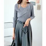 軽やかで華奢な印象。ノースリーブアンサンブルリブニットカットソー | futier land | 詳細画像12