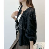 上品な透け感がオトナ可愛い。前後2Way花柄シフォンブラウス | futier land | 詳細画像12
