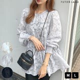 ふわっと広がる女性らしさ◎ジャガードフラワーシアーチュニックブラウス | futier land | 詳細画像1