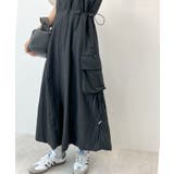 ボリュームシルエットが魅力。裾バルーンカーゴキャミワンピース | futier land | 詳細画像10 