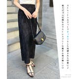 立体感ある魅力。ラインレースストレートスカート | futier land | 詳細画像3