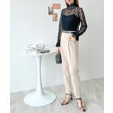 スタイリッシュで上品。ストライプレースシアートップス | futier land | 詳細画像10