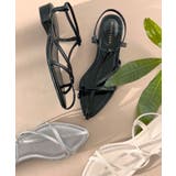 片手でラク履き！Tナローゴムストラップサンダル | futier land | 詳細画像22 