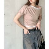ピンク | 簡単トレンドスタイルが完成！レイヤード風オフショルTシャツ | futier land
