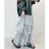 軽やかに揺れる。ボリュームシアーティアードフリルスカート | futier land | 詳細画像17 
