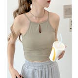 ライトカーキ | ヘルシーな抜け感。カップ付きアメスリキャミ | futier land