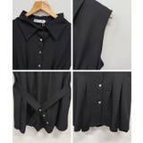 涼しげシーズンムード満点◎ウエストタックシフォンノースリーブシャツ | futier land | 詳細画像9 