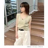 《ABYSアビス》ロゴ配色刺繍が可愛いアクセント。ワンポイント刺繍ニットベスト | futier land | 詳細画像7 