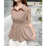 涼しげシーズンムード満点◎ウエストタックシフォンノースリーブシャツ | futier land | 詳細画像31 