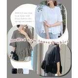 ウェーブの切り替えが個性的。裾フリルルーズTシャツ | futier land | 詳細画像2