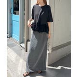 ウェーブの切り替えが個性的。裾フリルルーズTシャツ | futier land | 詳細画像18