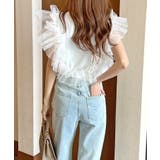 3WAY楽しめるシルエットのチュールドッキングTシャツ | futier land | 詳細画像26