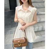 涼しげシーズンムード満点◎ウエストタックシフォンノースリーブシャツ | futier land | 詳細画像19 