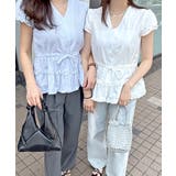フェミニンなシルエットが魅力。フリルペプラムブラウス | futier land | 詳細画像9