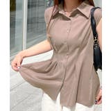 涼しげシーズンムード満点◎ウエストタックシフォンノースリーブシャツ | futier land | 詳細画像26 