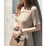 上品シルエット×涼しげデザイン。インナーキャミ付きマーメイドポロワンピース | futier land | 詳細画像25