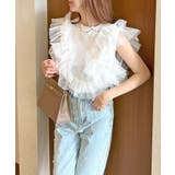3WAY楽しめるシルエットのチュールドッキングTシャツ | futier land | 詳細画像23