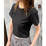 ブラック | 《ABYSアビス》着心地抜群のショート丈T。ワンポイント刺繍クロップドTシャツ | futier land