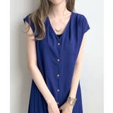 ロイヤルブルー | エレガントを包む。ショルダータックロングワンピース | futier land