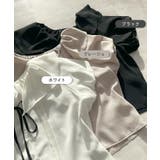 気になる二の腕を可愛くカバー。パワショル配色リボンブラウス | futier land | 詳細画像3 