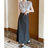 さらっと決まる相性◎フレンチスリーブショルダーフリルリボンブラウス | futier land | 詳細画像16 