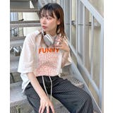 《ABYSアビス》目を惹く。FUNNYロゴプリント半袖Tシャツ | futier land | 詳細画像14 