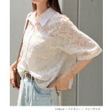 大人っぽく着こなす主役アイテム。半袖ジャガードフラワーシアーシャツ | futier land | 詳細画像9