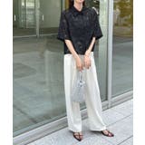 大人っぽく着こなす主役アイテム。半袖ジャガードフラワーシアーシャツ | futier land | 詳細画像26