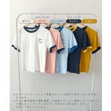 《ABYSアビス》配色が可愛い！コンパクトなワンポイント刺繍リンガーTシャツ | futier land | 詳細画像2 