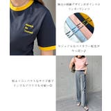《ABYSアビス》配色が可愛い！コンパクトなワンポイント刺繍リンガーTシャツ | futier land | 詳細画像4 