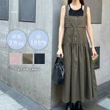 2種類楽しめる表情。前後2wayワイドストラップギャザーワンピース | futier land | 詳細画像1