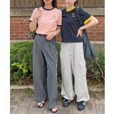 《ABYSアビス》配色が可愛い！コンパクトなワンポイント刺繍リンガーTシャツ | futier land | 詳細画像60 