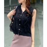 サマーニットで快適に。パールボタンチュールトップス | futier land | 詳細画像14 