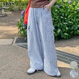爽やかに目を惹く。ストライプカーゴパンツ | futier land | 詳細画像1