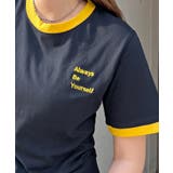 《ABYSアビス》配色が可愛い！コンパクトなワンポイント刺繍リンガーTシャツ | futier land | 詳細画像57 