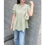 ポコポコ立体的なふんわりシルエット♪ ふくれジャガードペプラムブラウス | futier land | 詳細画像39 