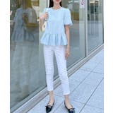 立体感のある華やかさ。バックWリボンウエストペプラムトップス | futier land | 詳細画像21