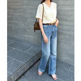 金ボタンで上品見える。ショルダータックVネック半袖ブラウス | futier land | 詳細画像16 