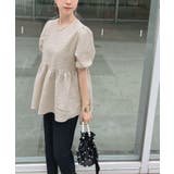 ポコポコ立体的なふんわりシルエット♪ ふくれジャガードペプラムブラウス | futier land | 詳細画像32 