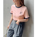 《ABYSアビス》配色が可愛い！コンパクトなワンポイント刺繍リンガーTシャツ | futier land | 詳細画像45 