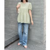 ポコポコ立体的なふんわりシルエット♪ ふくれジャガードペプラムブラウス | futier land | 詳細画像42 