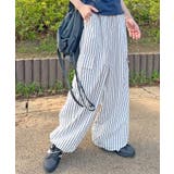 爽やかに目を惹く。ストライプカーゴパンツ | futier land | 詳細画像23