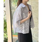 大人っぽく着こなす主役アイテム。半袖ジャガードフラワーシアーシャツ | futier land | 詳細画像18