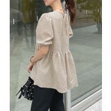 ポコポコ立体的なふんわりシルエット♪ ふくれジャガードペプラムブラウス | futier land | 詳細画像36 