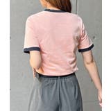 《ABYSアビス》配色が可愛い！コンパクトなワンポイント刺繍リンガーTシャツ | futier land | 詳細画像46 