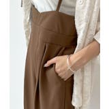 スタイルアップ効果で美脚を叶える。ハイウエストキャミサロペットスラックス | futier land | 詳細画像28 