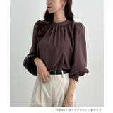 大人ブラウスの抜け感。ハイネックバルーンスリーブブラウス | futier land | 詳細画像10