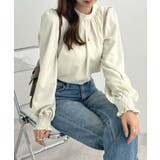 大人ブラウスの抜け感。ハイネックバルーンスリーブブラウス | futier land | 詳細画像17