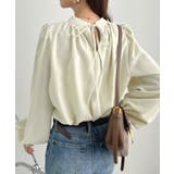 大人ブラウスの抜け感。ハイネックバルーンスリーブブラウス | futier land | 詳細画像19